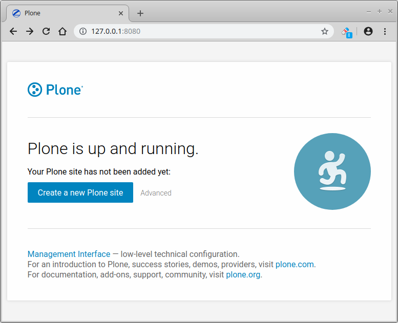 Create new Plone site